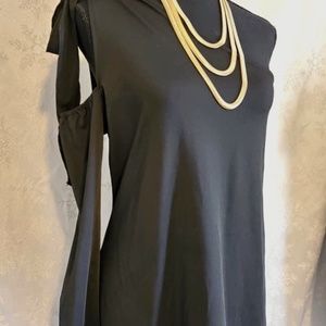 CBR Black Off the Shoulder Long Sleeve Dress XL